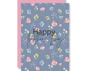 Happy Mother's Day Floral Greeting Card | Watercolor Card | Cards for mom | Floral Mother's Day Greeting Card | Card for her | Gifts for mom