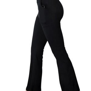 High Stretch Flared Leg Yoga Pants for Women - Ultra Comfy, Wide Waistband, Elastic Closure, Machine Washable - Ideal for Sports and Activewear