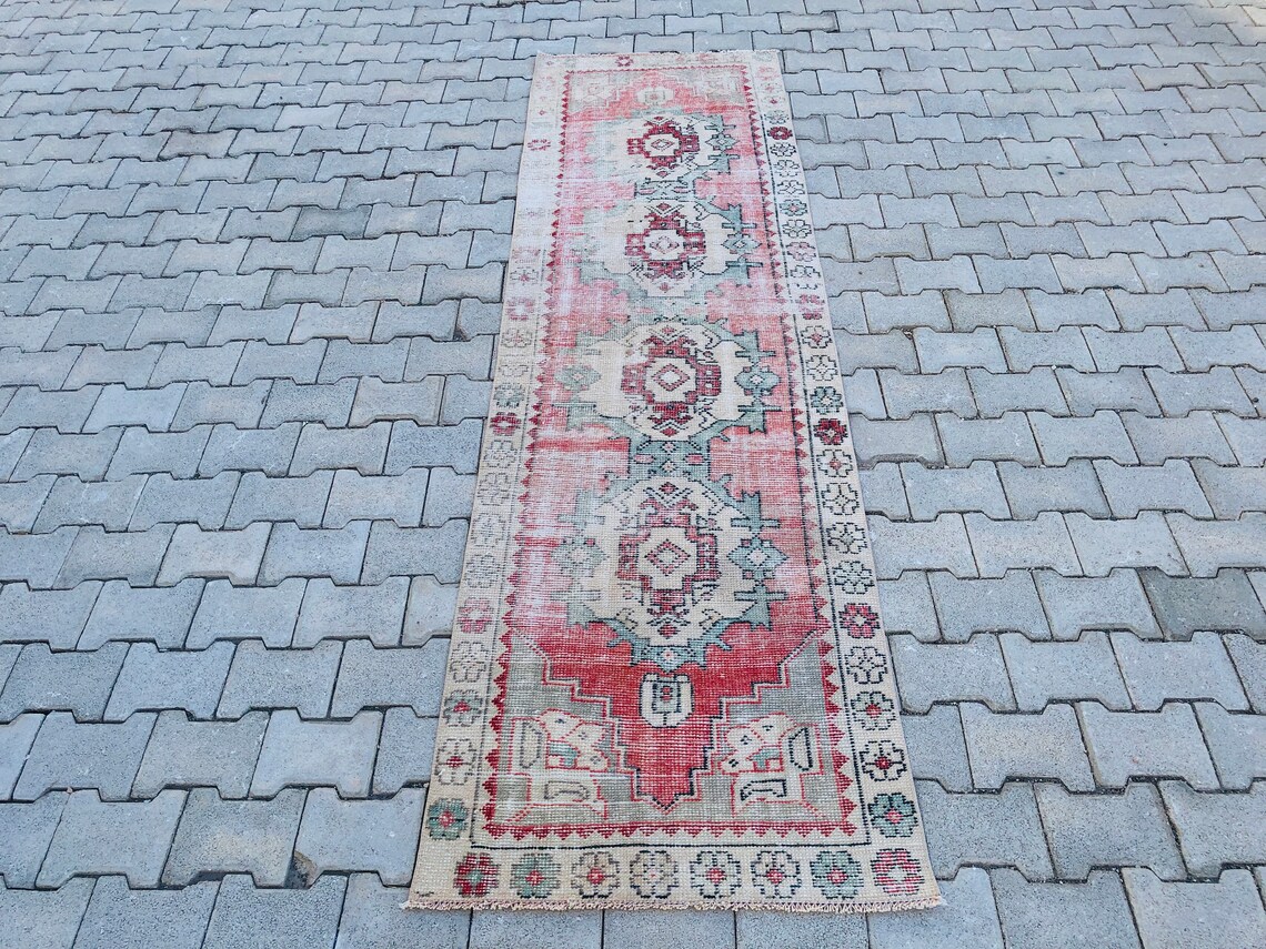 Light Pink Runner Rug Pastel Turkish Runner Rug Oushak Runner Etsy