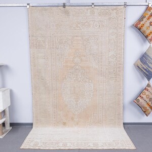 5x9 Rug, 5x9 Turkish area Rug, Oushak Rug, Vintage Area Rug, Anatolian muted Rug, Neutral Rug, Custom Oriental Rug, 5x9 Vintage neutral rug