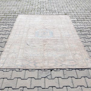 5x7 Turkish Rug, vintage handmade rug, 5x7 Home rugs, oushak carpets, vintage rug, oriental 5x7 floor rug, 5x7 area rug, 5x7 bedroom carpet