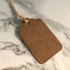 Geschenkanhänger Kraftpapier rechteckig, Kraftpapieranhänger klein, Anhänger Gastgeschenke, braune Papieranhänger, Retro Preisschild