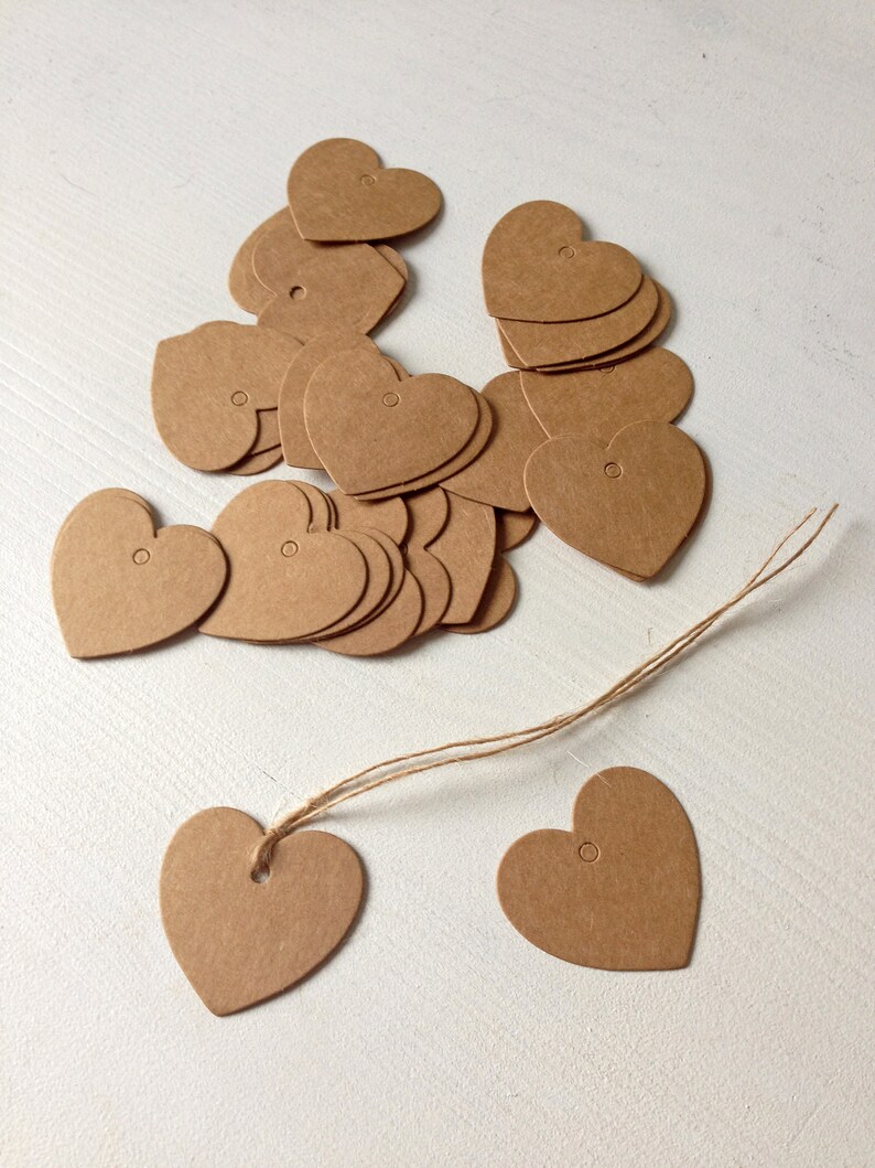 CHSYOO Geschenkanhänger Set - 500 Kraftpapier-Etiketten Mit Juteseil Für DIY Dekoration