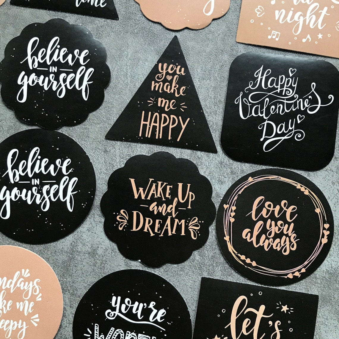Sprüche Aufkleber Sticker Zitat Kalenderdeko Inspiration Etsy