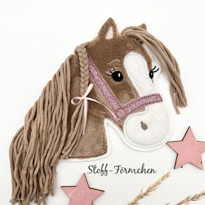 Große Pony Lulu-Applikation hellbraun