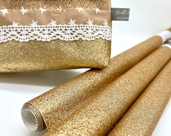 Glitzer-Zuschnitt gold Coupon  50x70cm