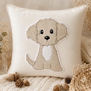 Große Hunde-Applikation Pepe beige
