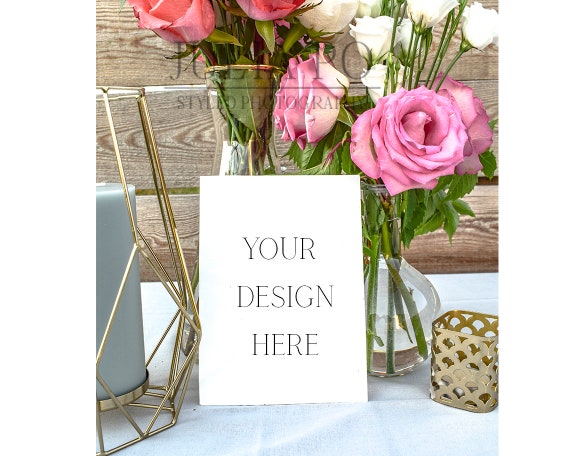 Wedding Invitation Portrait Mockup Styled Stock Photography Pink Coral Wedding Invitation Portrait Mockup Styled Stock Photography Pink Coral