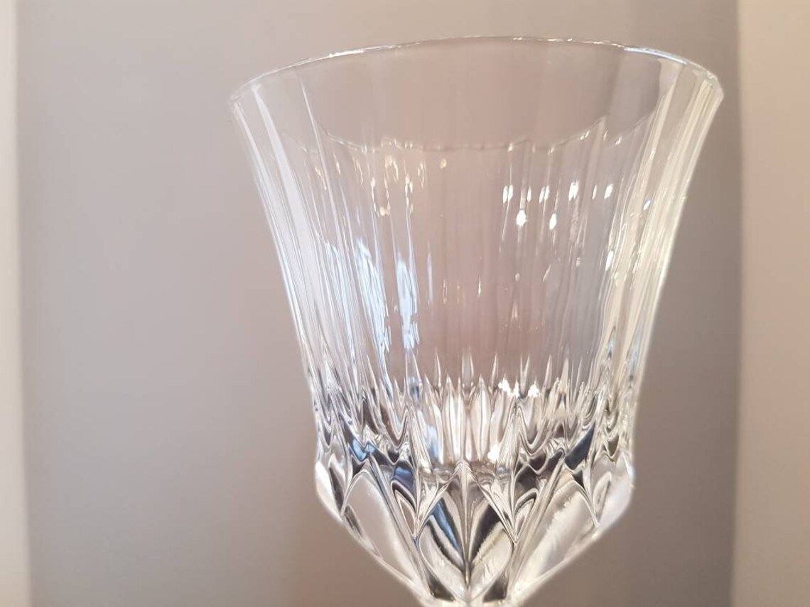 Vintage RCR Crystalleria Italiana cut crystal wine glasses Etsy