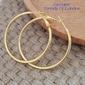 Trending Now | Pair of Gold Hoop Earrings 20 mm 30mm 40mm 50mm 60mm 70mm 80 mm / Gold Hoops / Large Hoop Gold Earrings / XL Hoop / Over Size