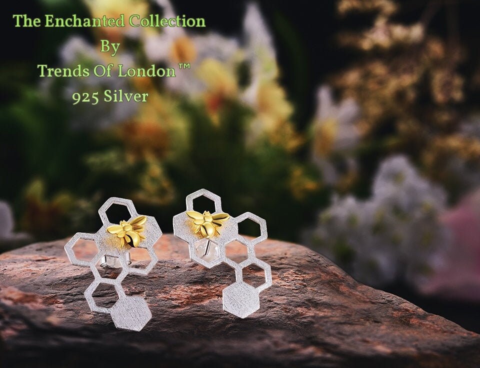 Pandora Honeycomb Earrings Etsy