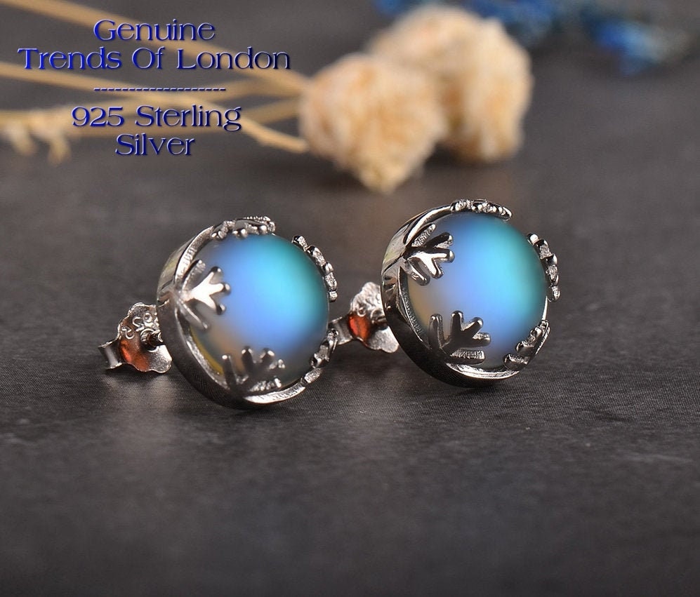 AURORA BOREALIS Halo Crystal Earrings GENUINE Trends of London
