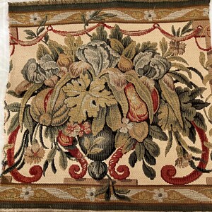 Brussels Tapestry Panels Featuring Cornucopia With Leaves/ Fall Colors/Set Of 2