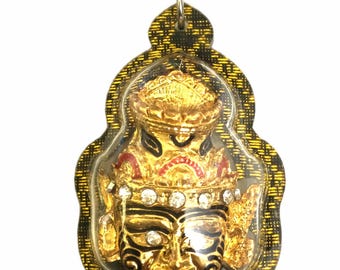 Rare Blessed Sian-Phor-Kae Rusi, Kumanthong (back) Magic Pendant / Powerful Lucky Charm and Wealth / Sacred Thai Buddhist Amulet / Nice Gift
