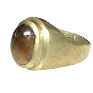 Rare Tiger Eye Stone Ring / Good Luck Charm Brass Ring / Powerful Stone Ring / Protective Talisman Ring / Thai Blessed Amulet Ring / Gifts