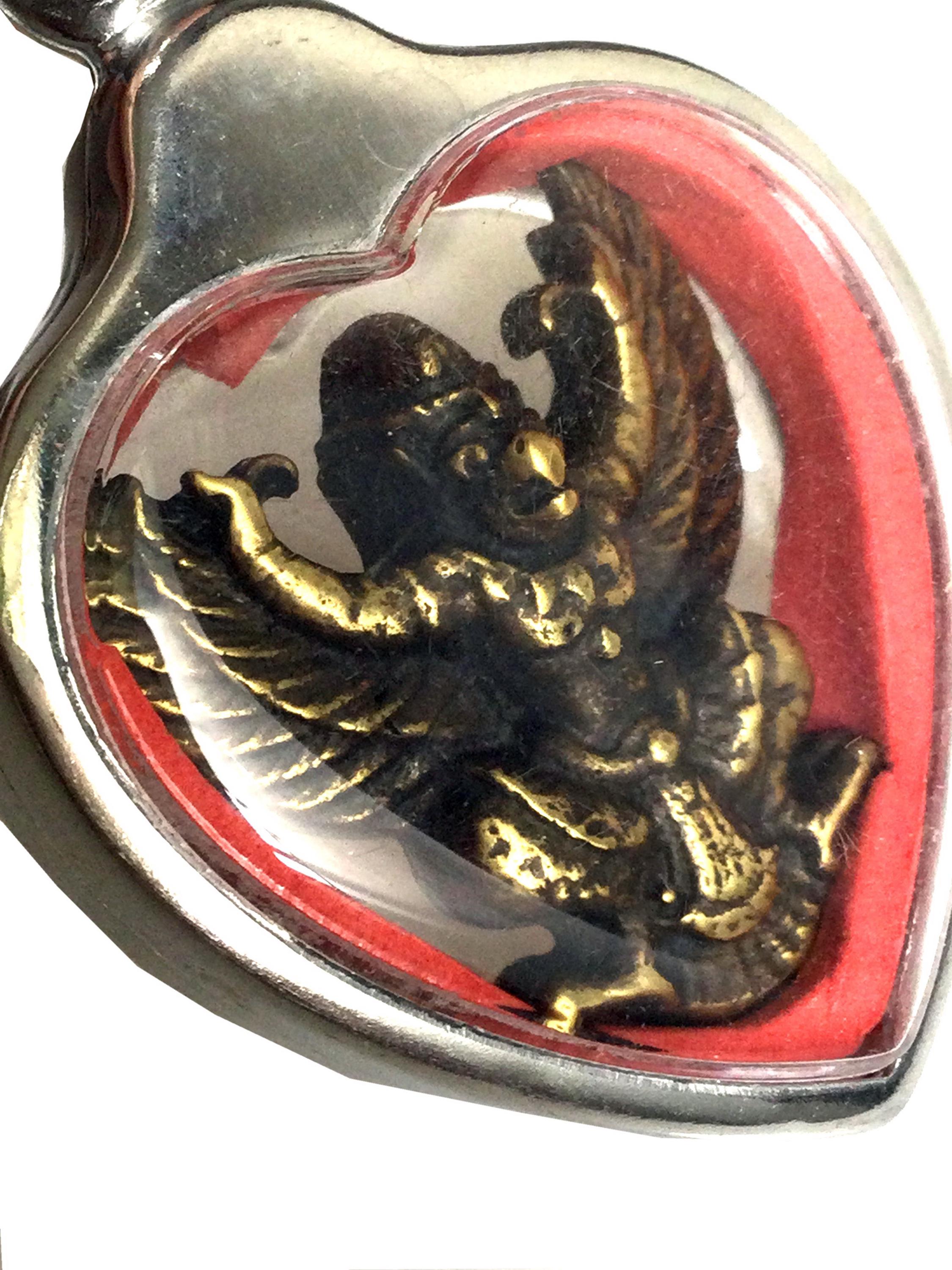 キングガルーダ真鍮のお守り：幸運のタイ仏陀ペンダント - Etsy 日本