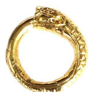 Nakabas Pirot Snake Ring: Thai Amulet, Lucky Talisman, Size 8