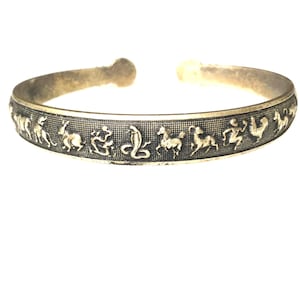 12 Zodiac Magic Silver Bracelet: Lucky Wealth Charm, Thai Amulet