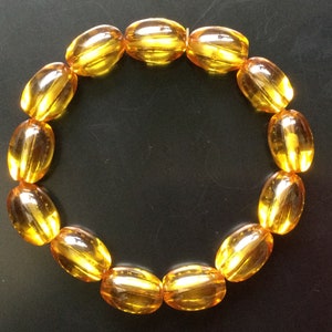 Oval Yellow Naga Eye Stone Magic Bracelet Rugby Shape Lucky Charm Powerful Nice Gift for Laday