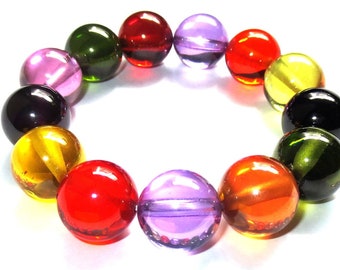 Pulseras de piedra de ojo de naga multicolor natural de edición limitada, estilo encantador y afortunado