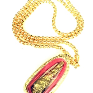 Rare Paya Leklai Gold Necklace Magic Pendant / Holy Invulnerable Talisman / Protective Power Necklace / Powerful Sacred Thai Amulet / Gifts