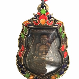 Rzadka pagoda Rian Lp Tuad B.E. 2519, świątynia Changhai / Potężny wisiorek na szczęście / Talizman na szczęście / Błogosławiony tajski święty amulet