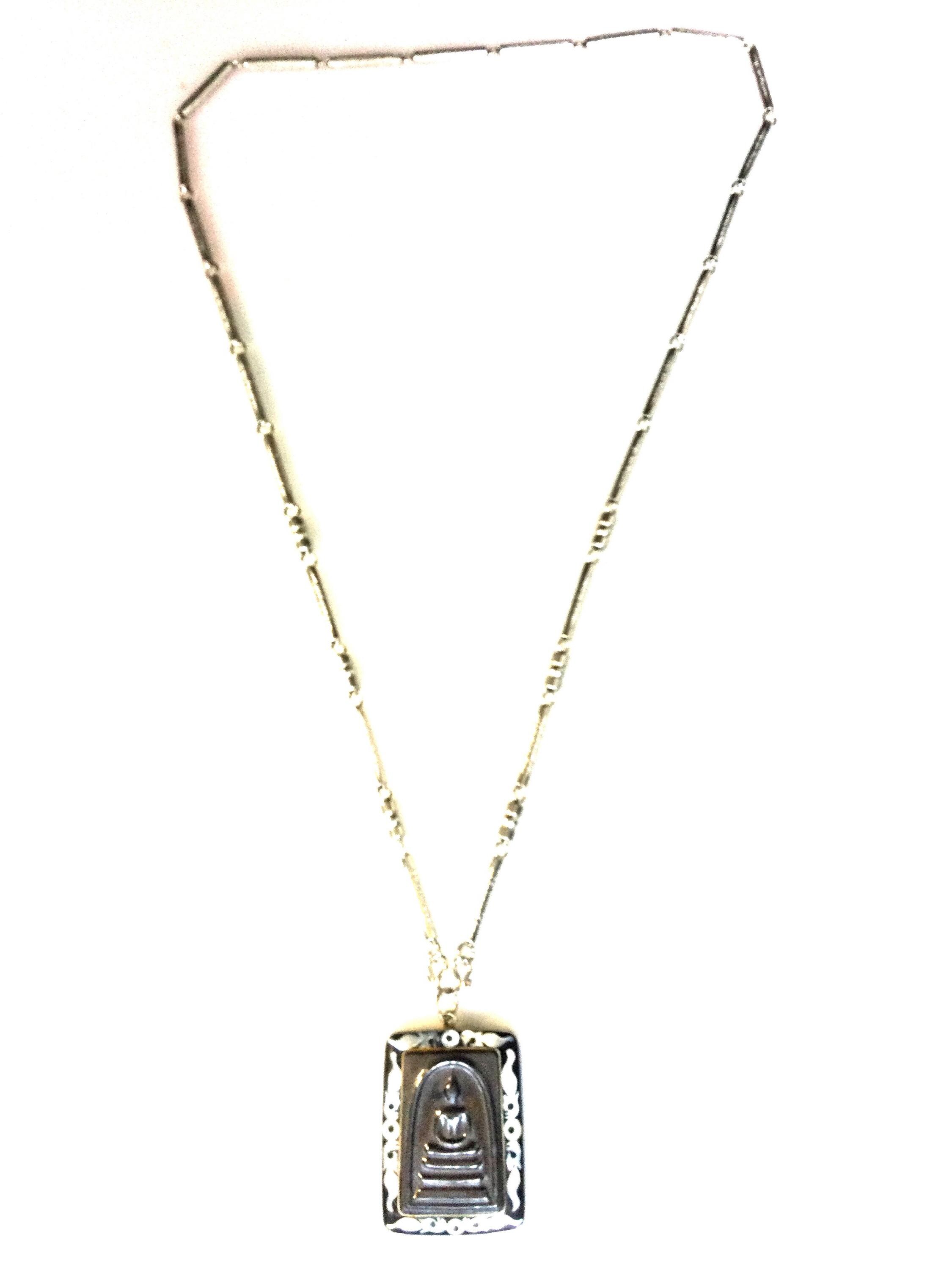 プラ・ソムデット・レクライ石ペンダント：タイの仏陀のお守り、お守り