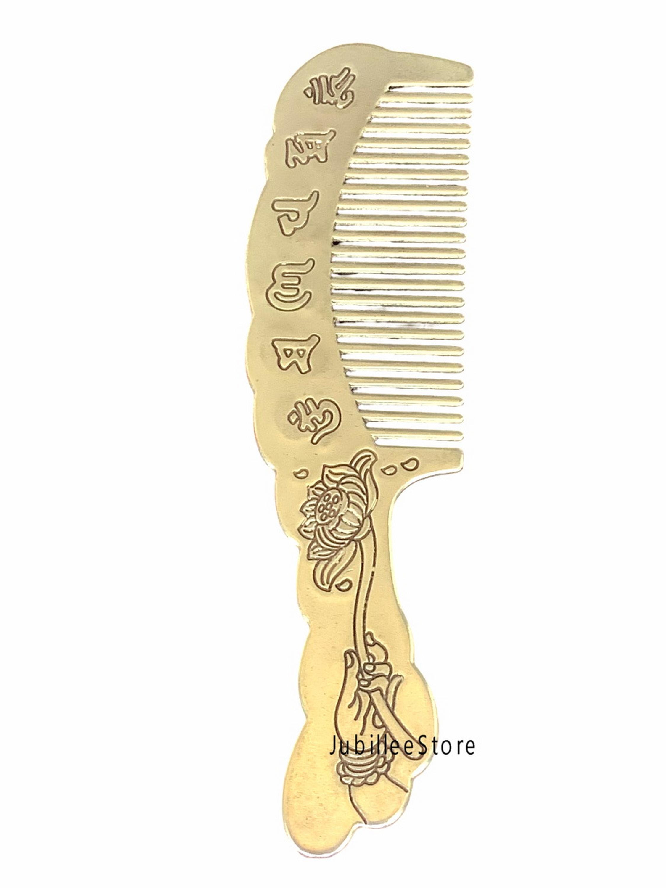 Vintage Hand-made Mixed Silver Tibet Comb / Antique Lucky and Charm Auspicious Items / Nice Gift for Girl Lady and Women