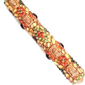 Rare Leklai Takrut Somdet Arjan Toh Talisman with Ruby and Gemstone / Powerful for Good Luck Life / Wealth Charm Top Thai Buddhist Amulets