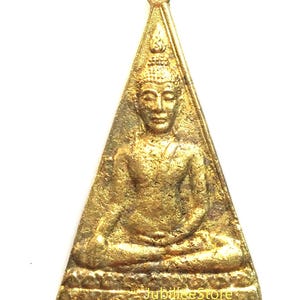 Rian Original Triangle LP Toh, świątynia Bangpliyai / święty wisiorek przynoszący szczęście / piękny rzadki talizman / błogosławione tajskie buddyjskie amulety