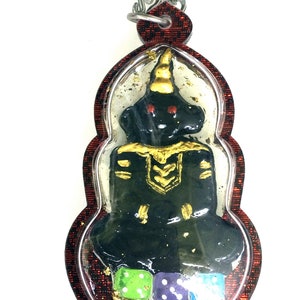 Rare Ngang Sits on Three Dices / Top Powerful Talisman for Gamblers Bring Gambling Luck and Wealth / Blessed Thai Lucky and Charm Amulet