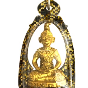Rare Yantra Ngang Lucky Powerful Pendant / Top Talisman for Gamblers Bring Gambling Luck and Wealth / Thai Love Charming Sacred Amulet Gift