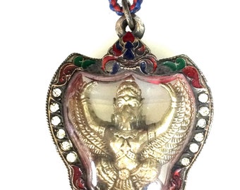 Rare King Garuda Pendant Powerful Pendant / Lucky Charm Protective Talisman / Helps Protect from Black-Magic / Lucky Charm Holy Thai Amulets
