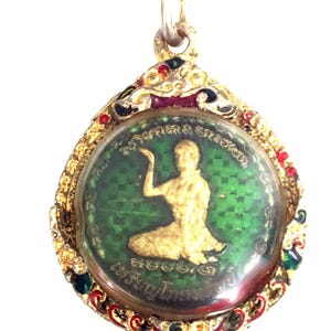 Rzadki Rian Pokasup Nang Kwak Lp Joi B.E. 2561, Świątynia Weluwan / Talizman szczęścia i bogactwa / Błogosławiony święty wisiorek bogactwa / Tajski amulet