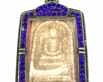 Old Magic Phra Somdet Pim Yai & Jedi (Back), Rakang Temple / Powerful Lucky and Charm / Blessed Thai Buddha Sacred Holy Rare Antique Amulet