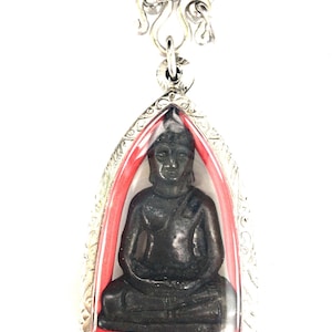Rare Blessed Bronze Phra Buddha Pang Samathi  Powerful Pendant / Top Good Luck Charm and Wealth / Sacred Thai Buddhist Amulet / Nice Gift