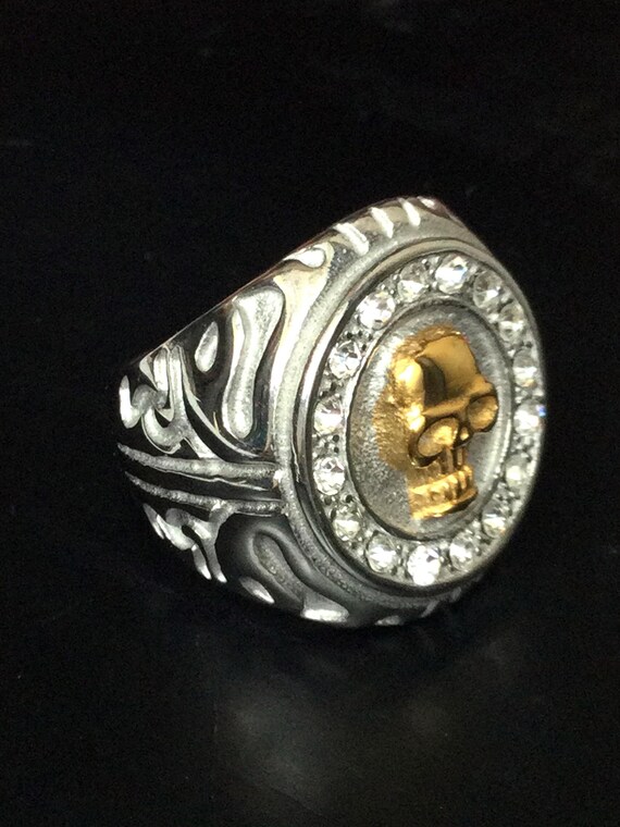 Rare Solid Silver Skull Magic Ring / Powerful Pro… - image 2