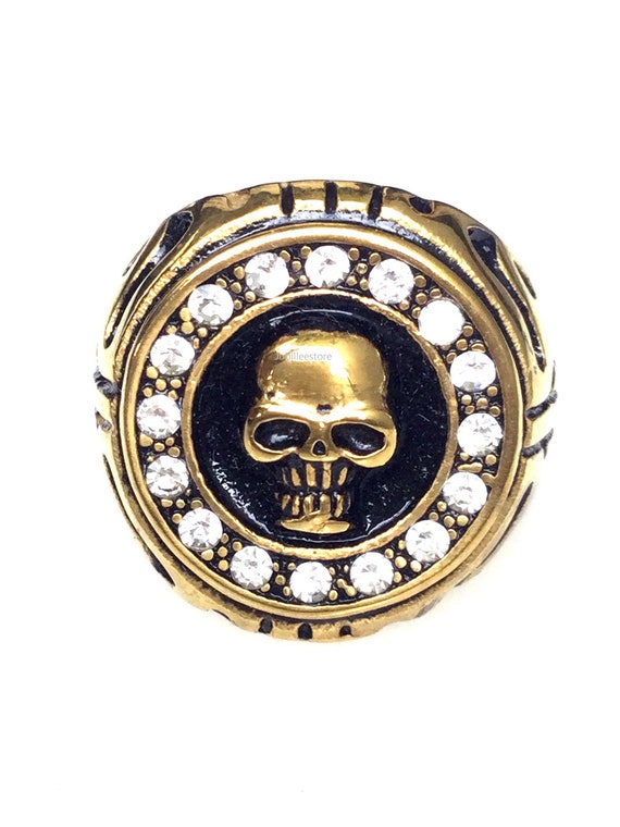 Rare Solid Gold 18K Skull Magic Ring / Powerful P… - image 2