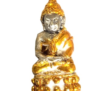 Thai Buddha Amulet: Brass Phra Kring Lp Duu Statue, Sakae Temple