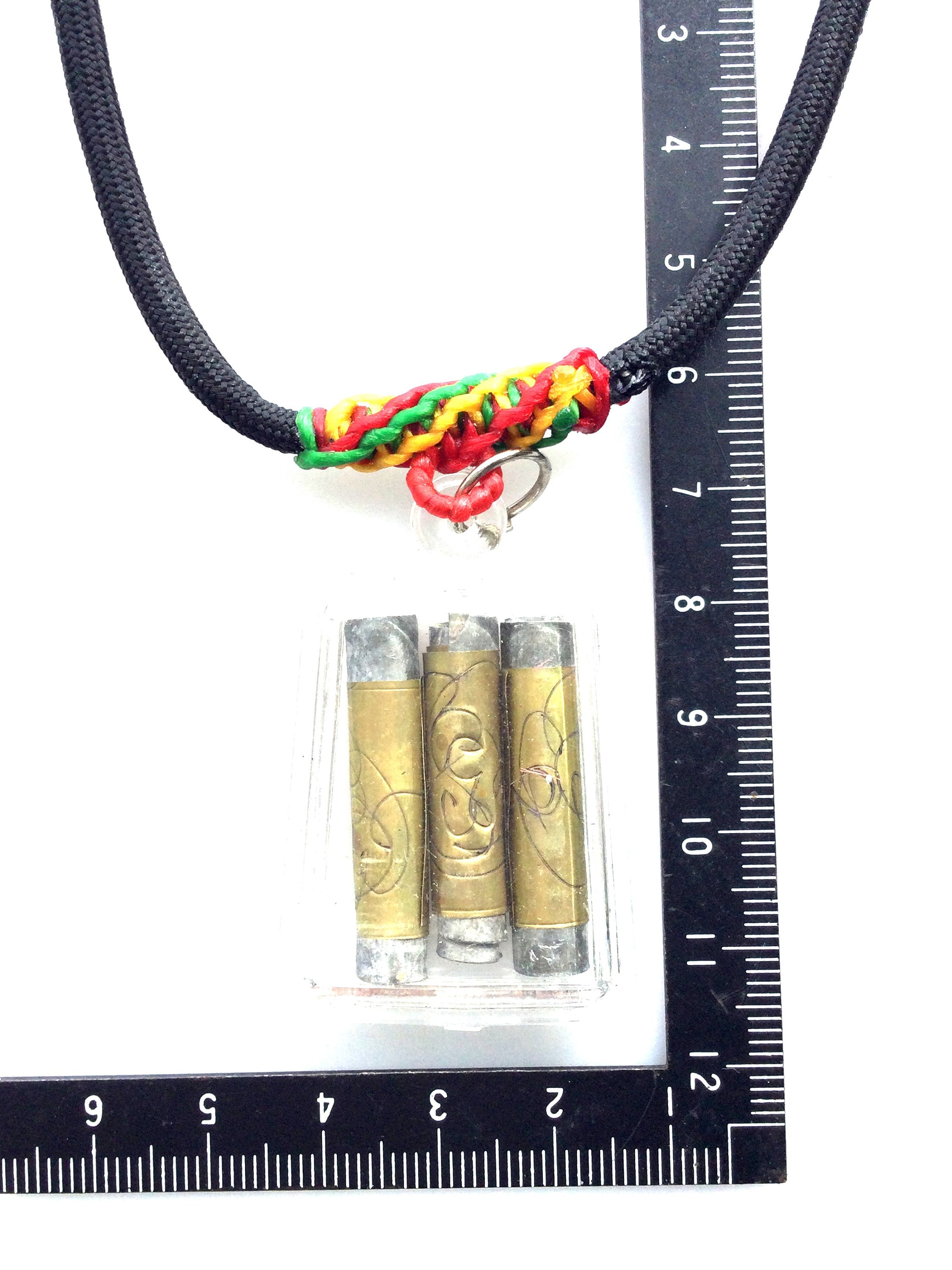 Rare Yantra 3 Takrut LP Kuay B.E. 2515 Magic Takrut Talisman Lucky