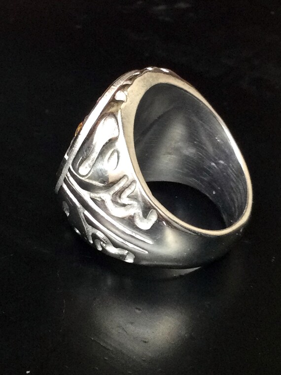 Rare Solid Silver Skull Magic Ring / Powerful Pro… - image 5