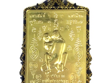 Talisman Pa Cha Ta Mahasane Mahaniyom doré, charme magique pour l'amour, fétiche puissant de luxure, joli pendentif porte-bonheur, amulette thaïlandaise
