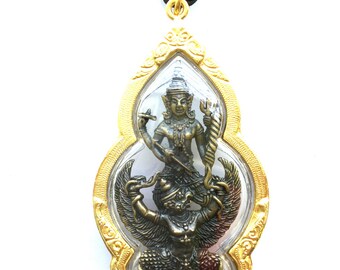 Rare Phra Narai-Zong-Krut by Lp Phard from Rai Temple / Holy Talisman Pendant / Lucky Amulet for Protection / Thai Sacred Powerful  Amulets