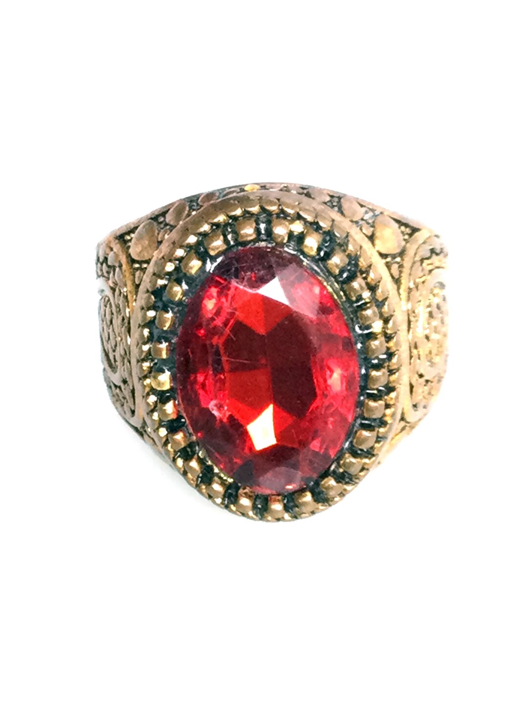 Red Magic Rings Vintage Red and White Gemstone Magic Ring / Powerful Lucky and Charm ...
