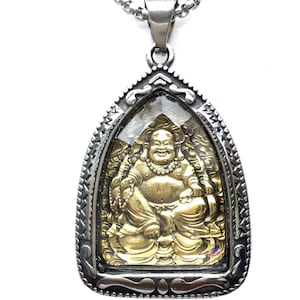 Zeldzame Phra Maha Katjayana krachtige medaillonhanger / Good Luck and Wealth talisman / Heilige gezegende Thaise Boeddha-amulet / leuk cadeau bedelitem