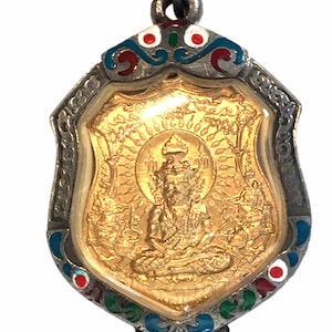 Colgante de amuleto de Buda tailandés: Barommakru Pu-Ruesi, Hanuman, Templo Kaokaeo