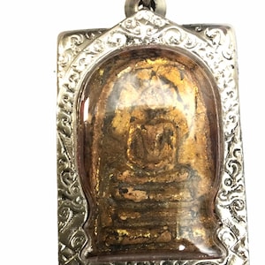 Amuleto Phra Somdet: arcilla mágica mixta, templo Rakang - talismán budista tailandés