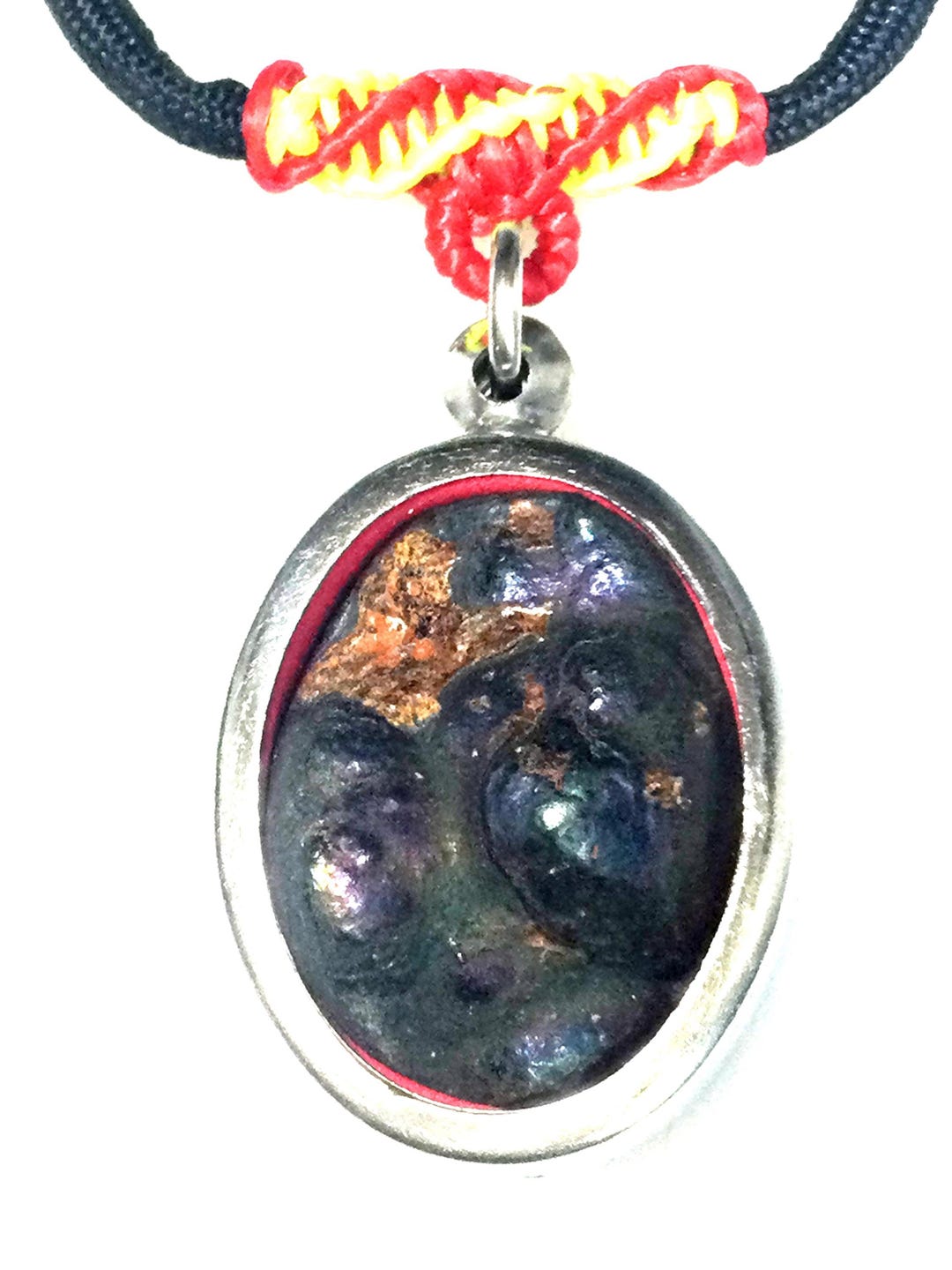 Rare 7 Color Rainbow Leklai Stone / Powerful Sacred Pendant