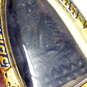 Rzadki magiczny mosiężny LP Tuad Amulet / Najlepszy święty wisiorek na szczęście / Ochronny potężny talizman / Tajskie buddyjskie amulety / Prezenty dla kochanków