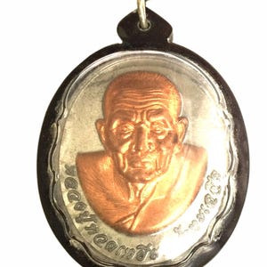 Amuleto tailandés sagrado Lp Tuad: amuleto de buena suerte y riqueza, collar de acero inoxidable